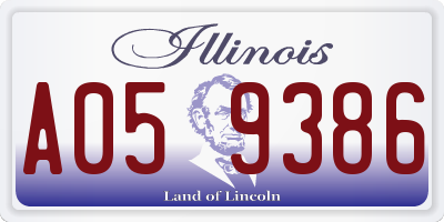 IL license plate A059386