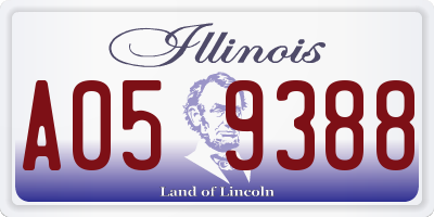 IL license plate A059388