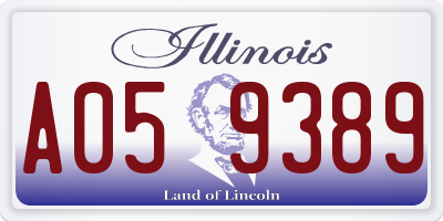 IL license plate A059389
