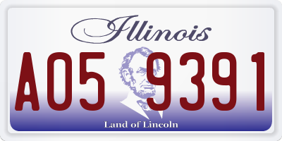 IL license plate A059391