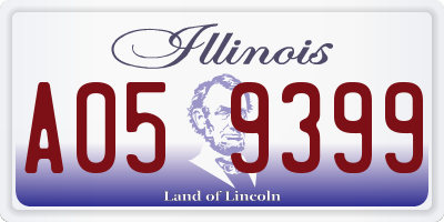 IL license plate A059399