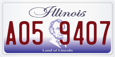 IL license plate A059407