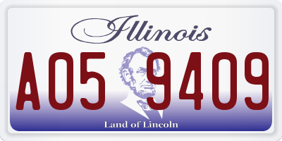 IL license plate A059409