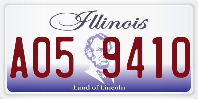 IL license plate A059410