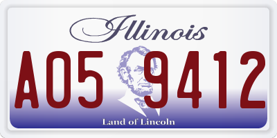 IL license plate A059412