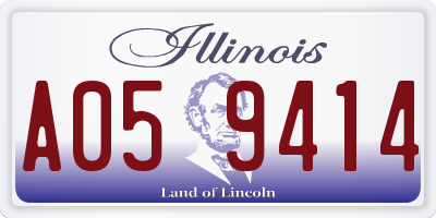 IL license plate A059414
