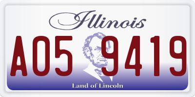 IL license plate A059419
