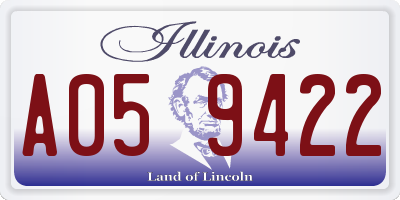 IL license plate A059422