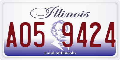 IL license plate A059424