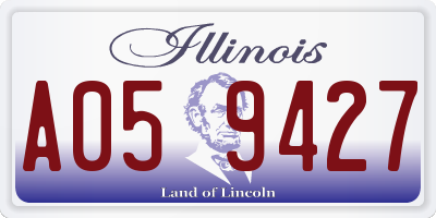 IL license plate A059427