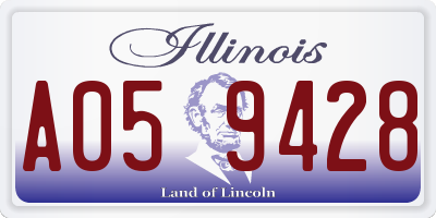 IL license plate A059428
