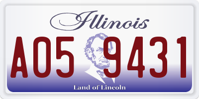 IL license plate A059431