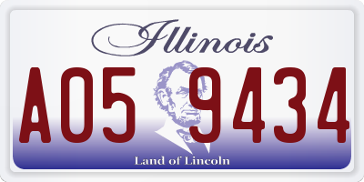 IL license plate A059434