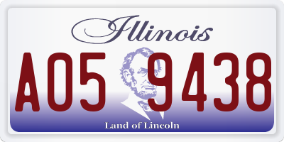 IL license plate A059438