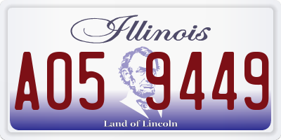 IL license plate A059449
