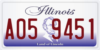 IL license plate A059451