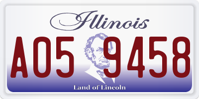 IL license plate A059458