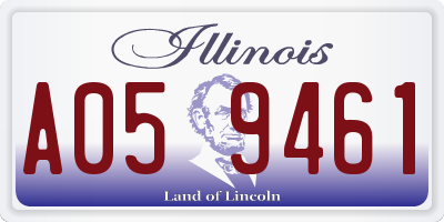IL license plate A059461