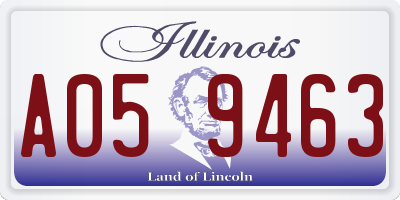 IL license plate A059463