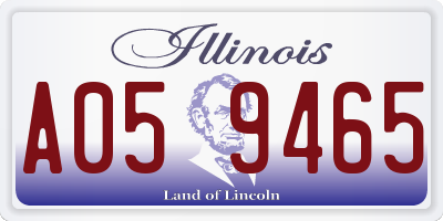 IL license plate A059465
