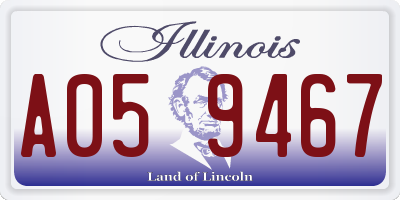 IL license plate A059467