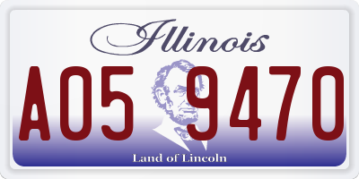 IL license plate A059470