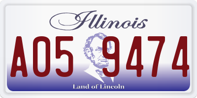 IL license plate A059474