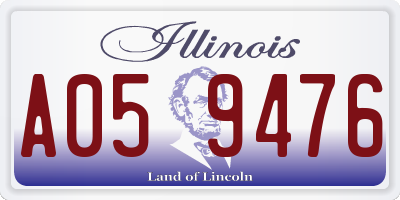 IL license plate A059476