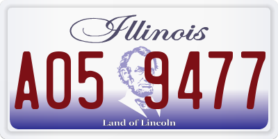 IL license plate A059477