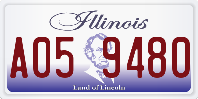 IL license plate A059480