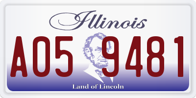 IL license plate A059481