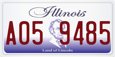 IL license plate A059485