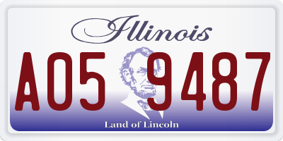 IL license plate A059487