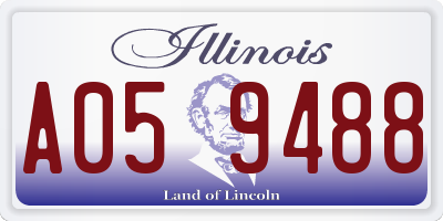 IL license plate A059488