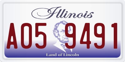 IL license plate A059491