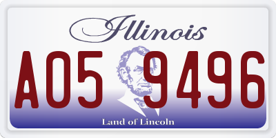 IL license plate A059496