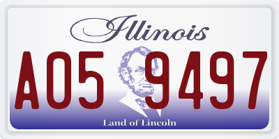 IL license plate A059497