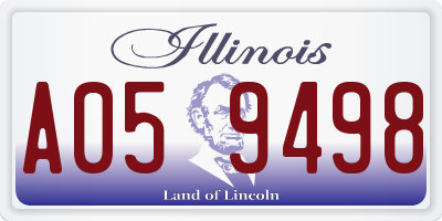 IL license plate A059498