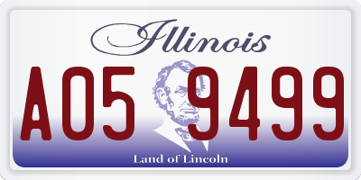 IL license plate A059499
