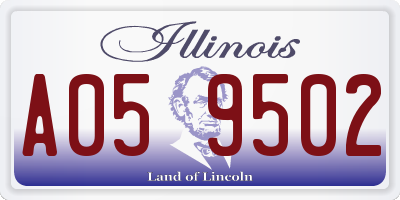 IL license plate A059502