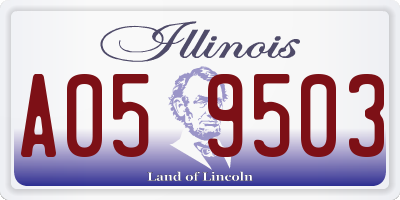 IL license plate A059503
