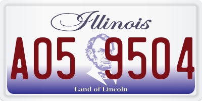 IL license plate A059504