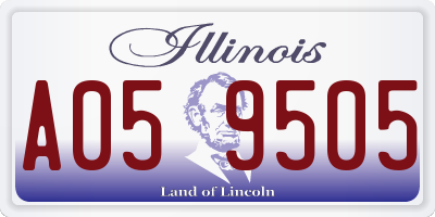 IL license plate A059505