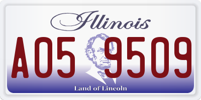 IL license plate A059509