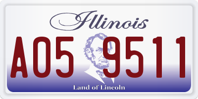 IL license plate A059511