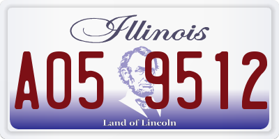 IL license plate A059512