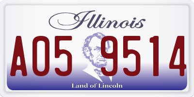 IL license plate A059514