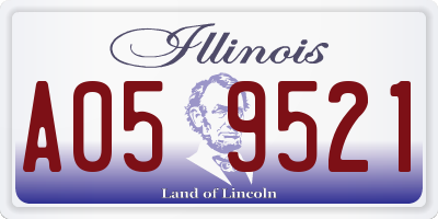 IL license plate A059521