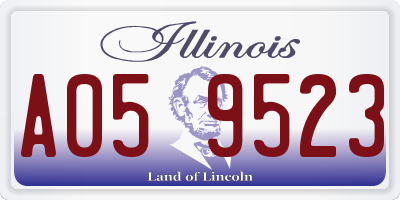 IL license plate A059523