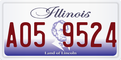 IL license plate A059524